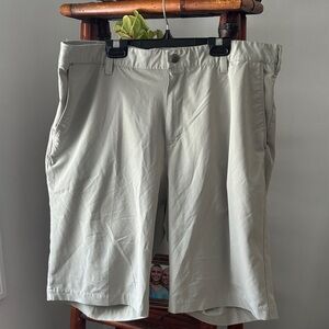 adidas Men's Light Gray Flat Front Shorts